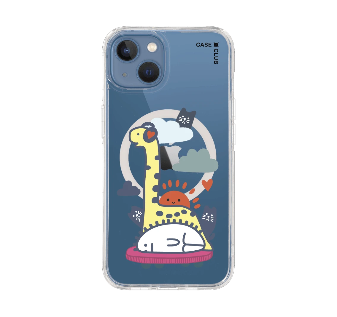 brachiosaurus on headphone